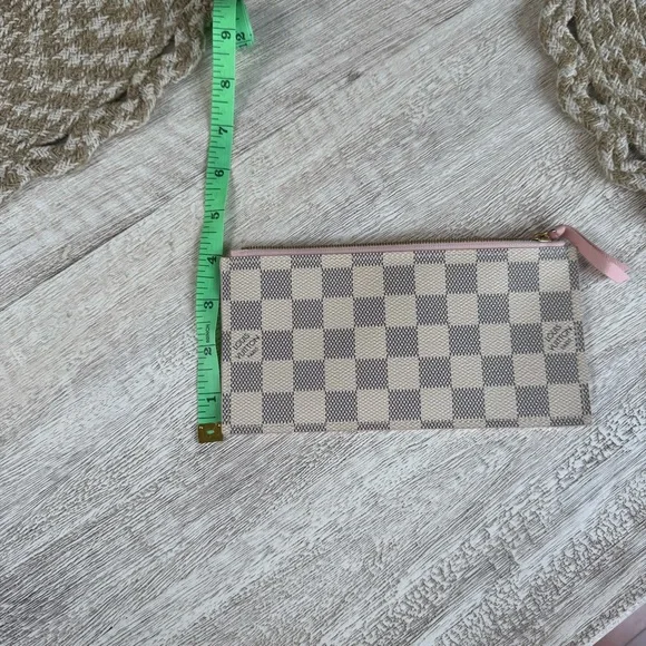 Authentic Louis Vuitton Felicie Insert Damier Azur/Rose Ballerina Zip Pouch - Picture 11 of 12